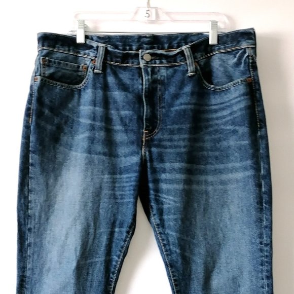 Levi's 511  Mens Blue Mid Rise Raw Hem Straight Jeans Size 38x30 (Tagged), - Picture 2 of 8